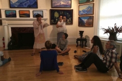 Conducting a class at the Nicholas Roerich Museum